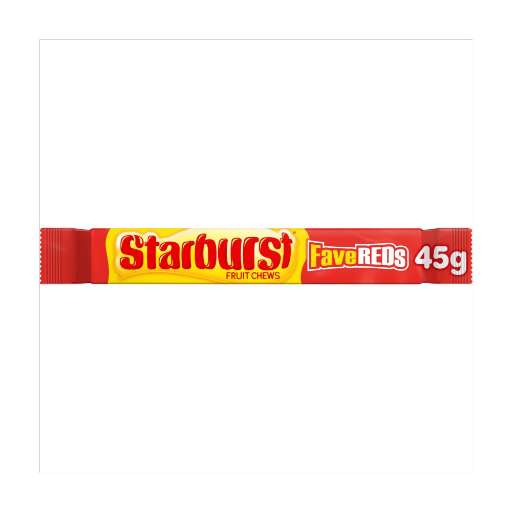 STARBURST FAVE REDS FRUIT 45G