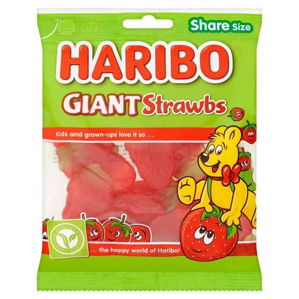 HARIBO GIANT STRAWBS 140G