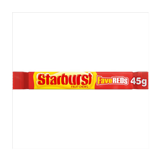 STARBURST FAVE REDS FRUIT 45G