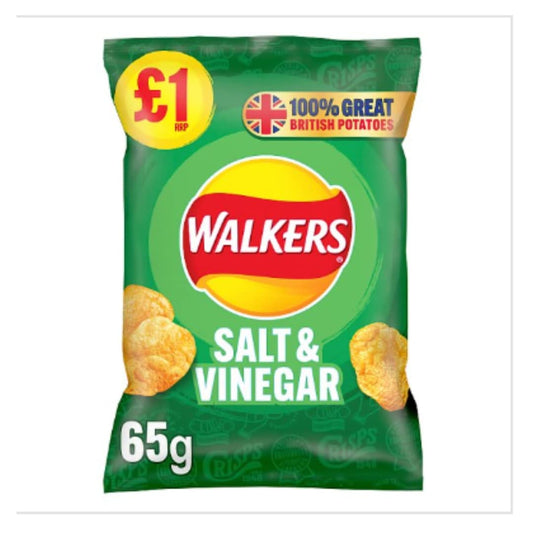 WALKERS SALT & VINEGAR 65G