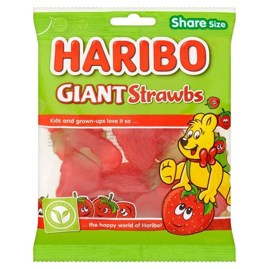 HARIBO GIANT STRAWBS 140G