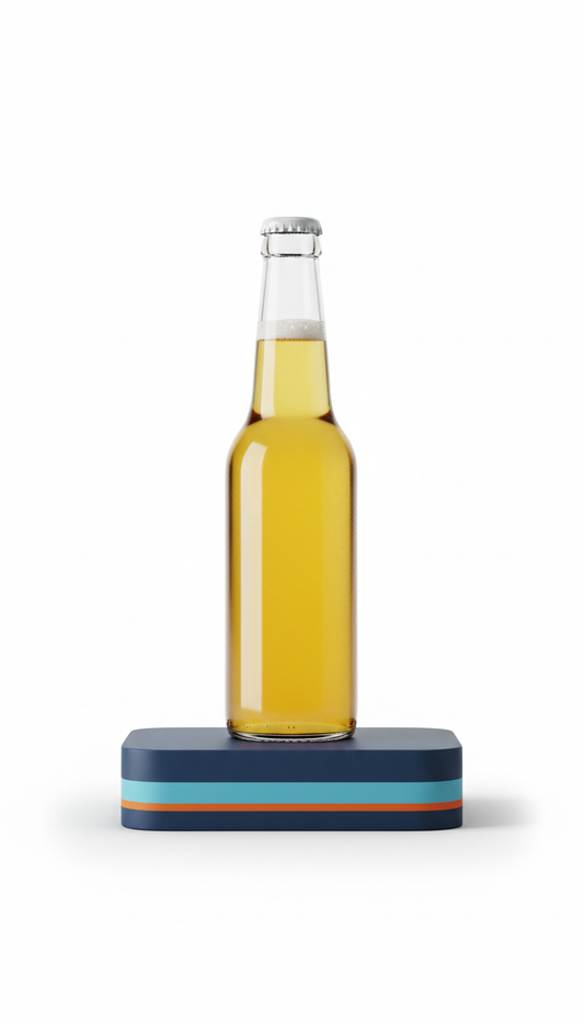World Lager Glass Bottle