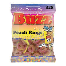 BUZZ PEACH RINGS 110G