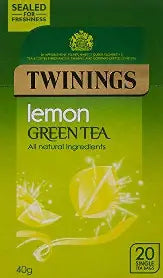 TWININGS LEMON GREEN TEA 40G