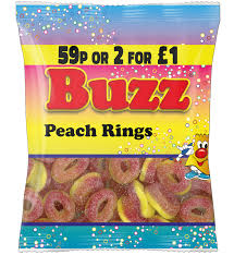 BZ PEACH RINGS 65G