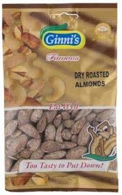 GINNIS DRY SALTED ALMONDS 50G