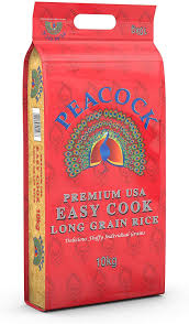 PEACOCK EASY COOK RICE 10KG