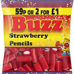 BZ STRAWBERRY PENCILS 65G