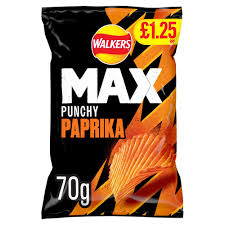 WALKERS MAX PAPRIKA 70G