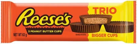 REESES 3 PEANUT CUPS 63G